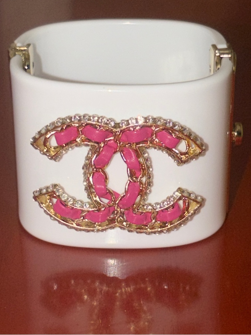 🤍💖 White/Pink/Gold CC Cuff 🤍💅